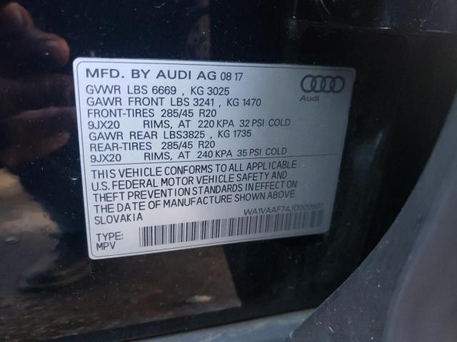 WA1VAAF74JD009897 - 2018 AUDI Q7 PRESTIGE BLUE photo 13
