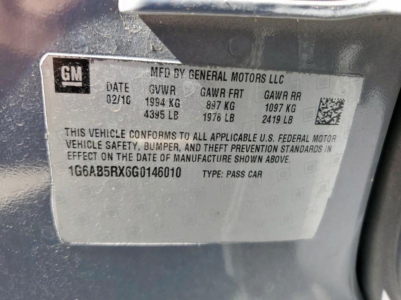 1G6AB5RX6G0146010 - 2016 CADILLAC ATS LUXURY Boz foto 12