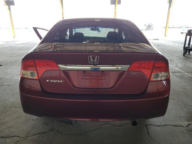 19XFA16559E002329 - 2009 HONDA CIVIC LX BURGUNDY photo 6