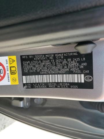 58ABZ1B19KU019267 - 2019 LEXUS ES 350 Күміс фото 13