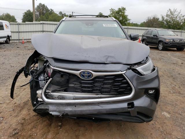 5TDKBRCH3PS112596 - 2023 TOYOTA HIGHLANDER HYBRID XLE GRAY photo 5