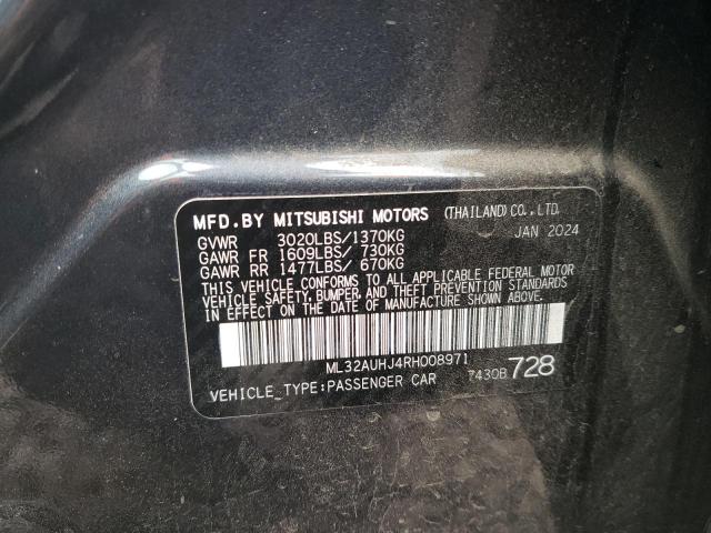 ML32AUHJ4RH008971 - 2024 MITSUBISHI MIRAGE ES GRAY photo 14