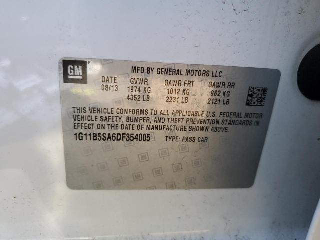 1G11B5SA6DF354005 - 2013 CHEVROLET MALIBU LS Blanco foto 13