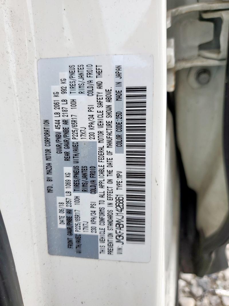 JM3KFABMXJ1426861 - 2018 MAZDA CX-5 SPORT Ақ фото 14