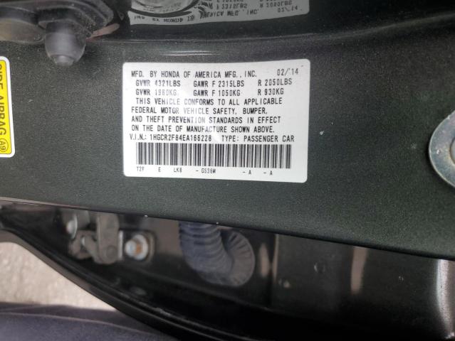 1HGCR2F84EA166228 - 2014 HONDA ACCORD EXL GRAY photo 12