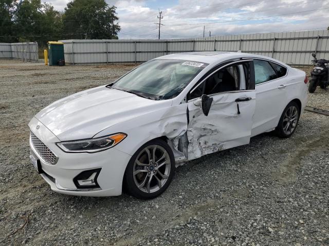 3FA6P0RU0LR100363 - 2020 FORD FUSION TITANIUM WHITE photo 1