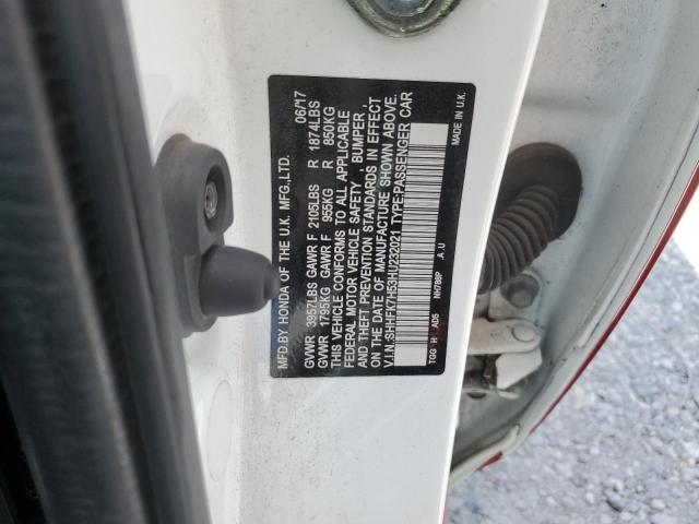 SHHFK7H53HU232021 - 2017 HONDA CIVIC EX Zweifarbig Foto 13