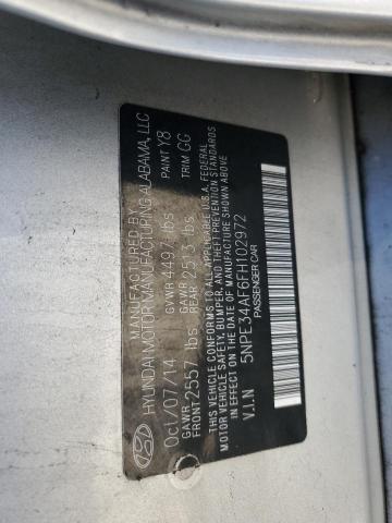 5NPE34AF6FH102972 - 2015 HYUNDAI SONATA SPORT ვერცხლისფერი ფოტო 12