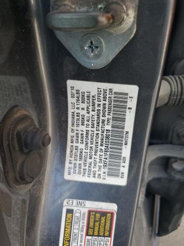 19XFA1F85AE038018 - 2010 HONDA CIVIC EX GRAY photo 13