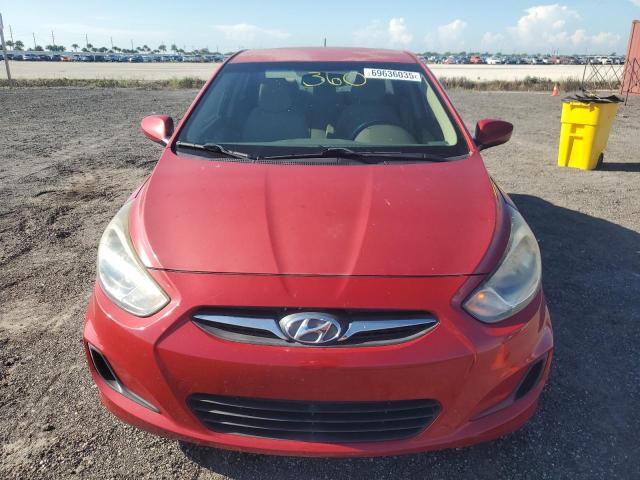 KMHCT4AE3DU288743 - 2013 HYUNDAI ACCENT GLS RED photo 5