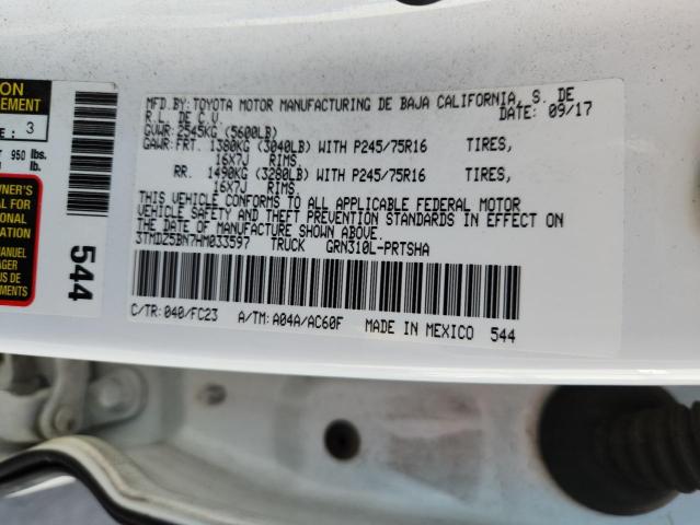 3TMDZ5BN7HM033597 - 2017 TOYOTA TACOMA DOUBLE CAB 白色 照片 12