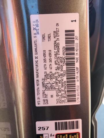 3TYLB5JN4RT043494 - 2024 TOYOTA TACOMA DOUBLE CAB 灰色 照片 12