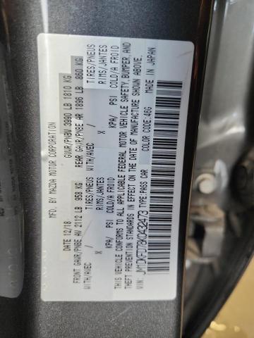 JM1DKFD78K0432473 - 2019 MAZDA CX-3 GRAND TOURING GRAY photo 12
