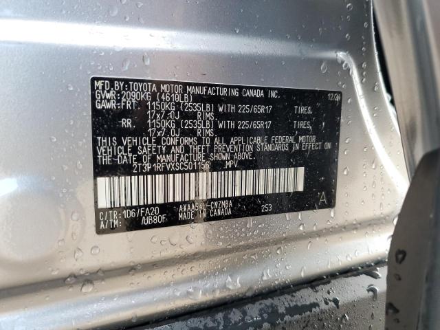 2T3P1RFVXSC501156 - 2025 TOYOTA RAV4 XLE SILVER photo 13