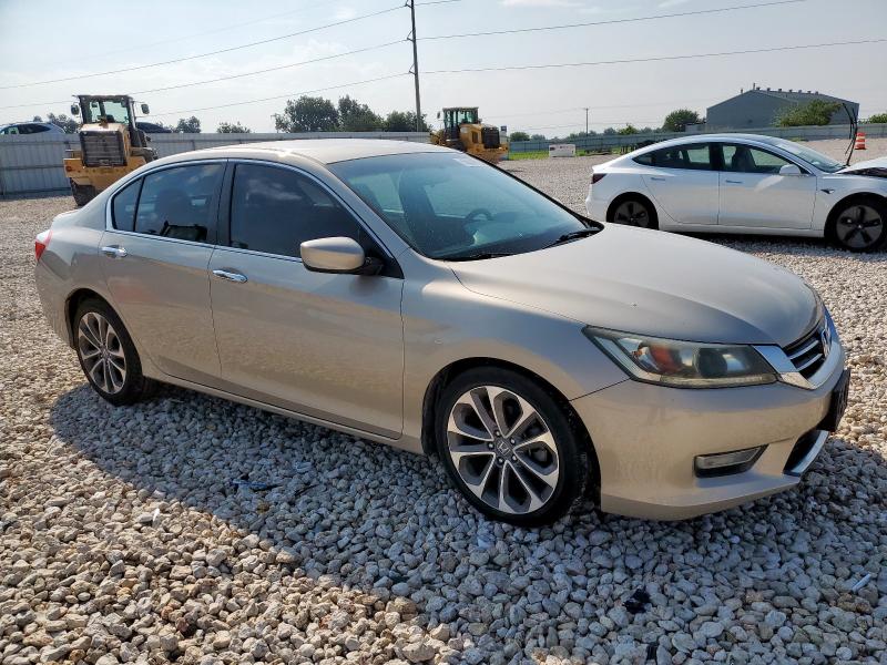 1HGCR2F58DA147461 - 2013 HONDA ACCORD SPORT BEIGE photo 4