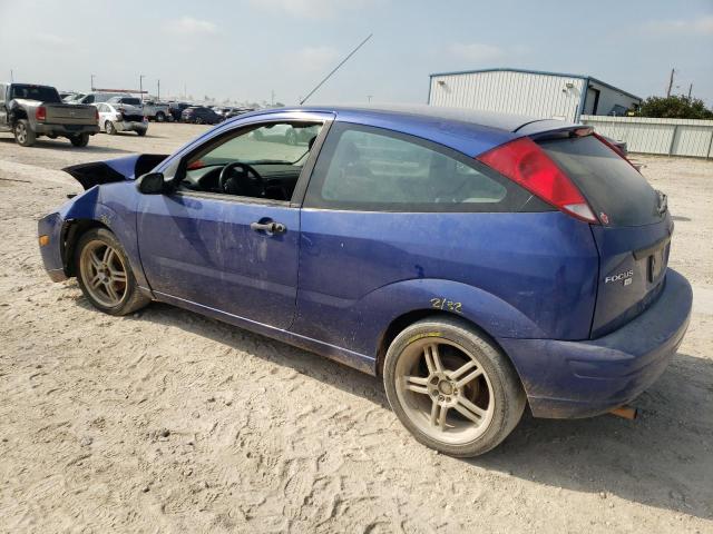 3FAFP31N55R145582 - 2005 FORD FOCUS ZX3 BLUE photo 2