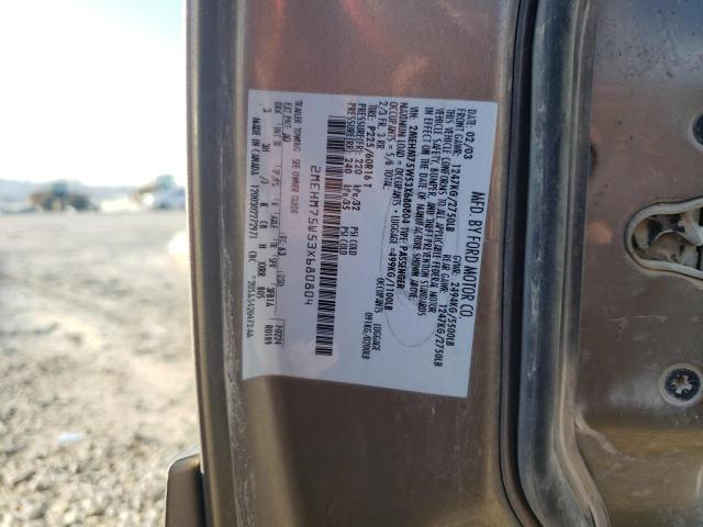 2MEHM75W53X680804 - 2003 MERCURY GRAND MARQ LS TAN photo 12