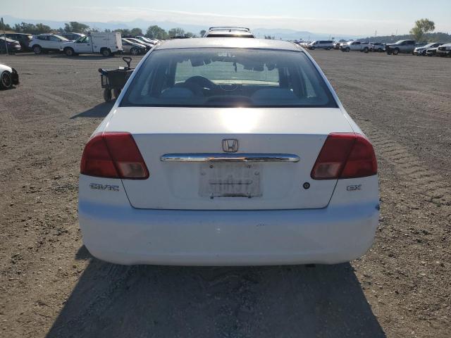 2HGES26741H614029 - 2001 HONDA CIVIC EX WHITE photo 6