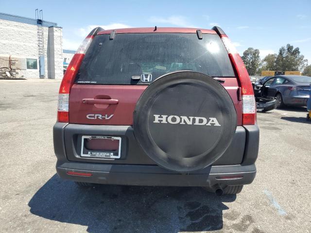 JHLRD78896C025102 - 2006 HONDA CR-V EX MAROON photo 6