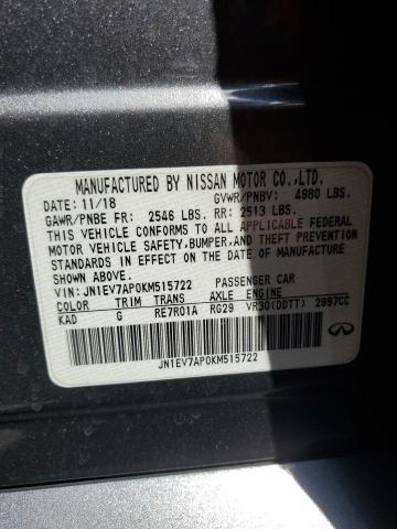 JN1EV7AP0KM515722 - 2019 INFINITI Q50 LUXE 灰色 照片 13