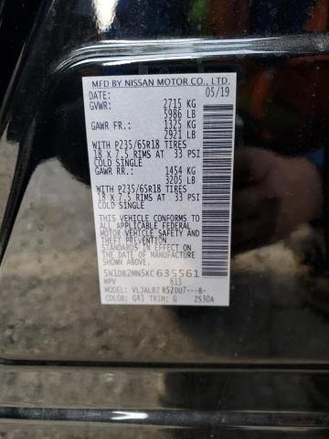 5N1DR2MN5KC635561 - 2019 NISSAN PATHFINDER S 黑色 照片 13