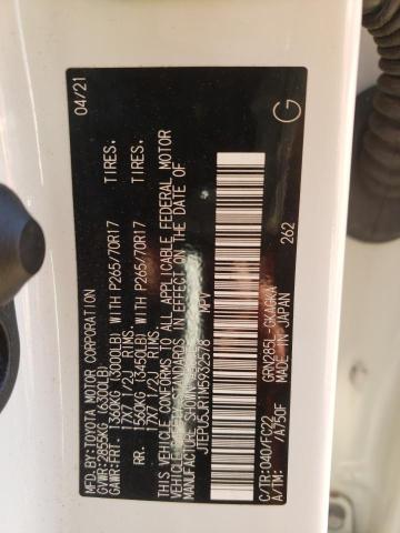 JTEPU5JR1M5932578 - 2021 TOYOTA 4RUNNER SR5/SR5 PREMIUM 白色 照片 13