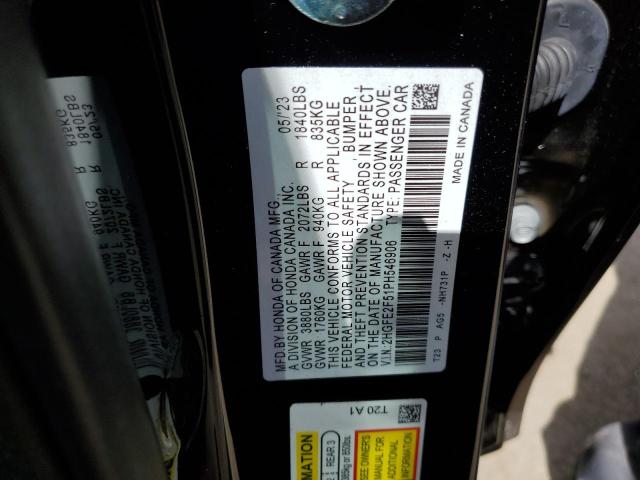 2HGFE2F51PH546906 - 2023 HONDA CIVIC SPORT 黑色 照片 12