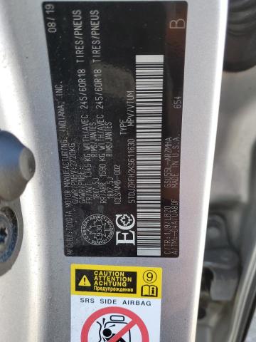 5TDJZRFH2KS611630 - 2019 TOYOTA HIGHLANDER SE 银色 照片 13