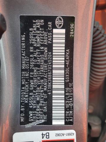 4T1BK36B67U245204 - 2007 TOYOTA AVALON XL CHARCOAL photo 13