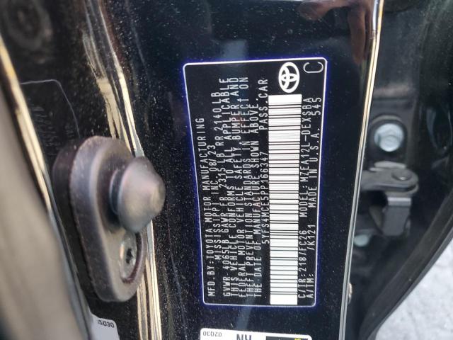 5YFS4MCE5PP166347 - 2023 TOYOTA COROLLA SE BLACK photo 12