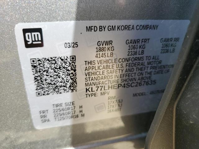 KL77LHEP4SC267635 - 2025 CHEVROLET TRAX 1LT GRAY photo 14