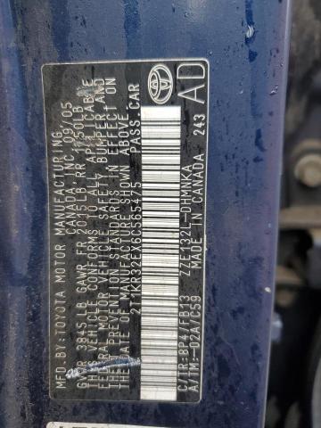 2T1KR32EX6C565475 - 2006 TOYOTA COROLLA MA XR BLUE photo 12
