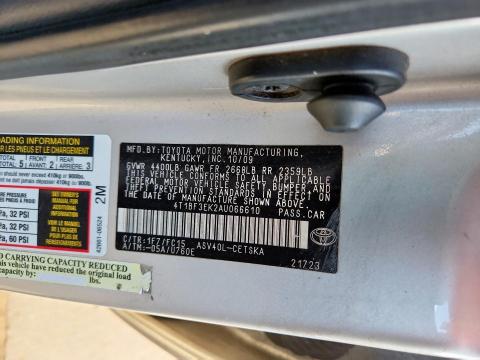 4T1BF3EK2AU066610 - 2010 TOYOTA CAMRY BASE SILVER photo 13