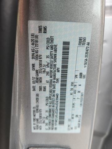 1FMCU0JD2HUD23940 - 2017 FORD ESCAPE TITANIUM 银色 照片 14