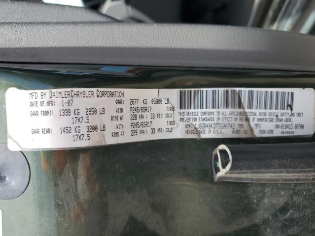 1J8GR48K37C600742 - 2007 JEEP GRAND CHER LAREDO GREEN photo 13