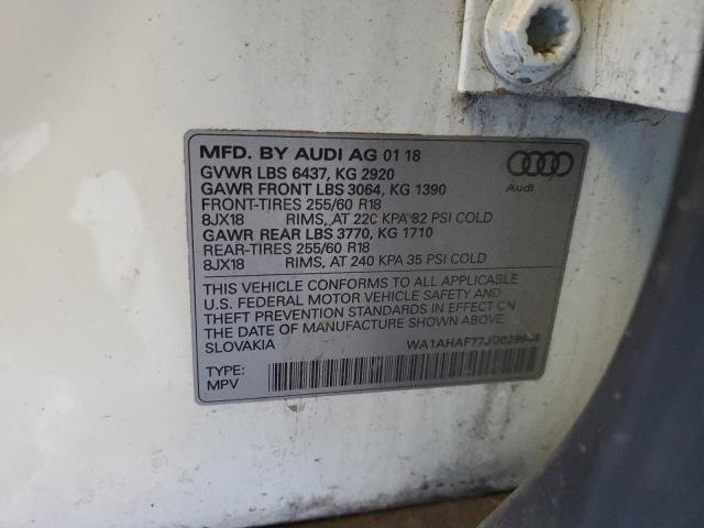 WA1AHAF77JD029944 - 2018 AUDI Q7 PREMIUM Ağ foto 13