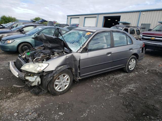 1HGES16355L026611 - 2005 HONDA CIVIC DX VP SILVER photo 1