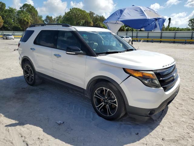 1FM5K8GT8EGA84481 - 2014 FORD EXPLORER SPORT WHITE photo 4