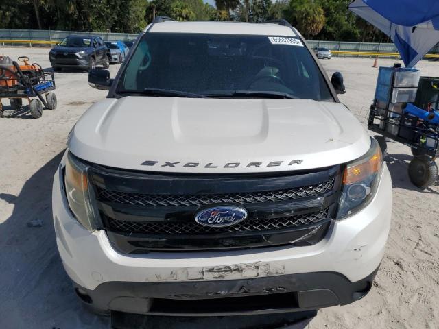 1FM5K8GT8EGA84481 - 2014 FORD EXPLORER SPORT WHITE photo 5