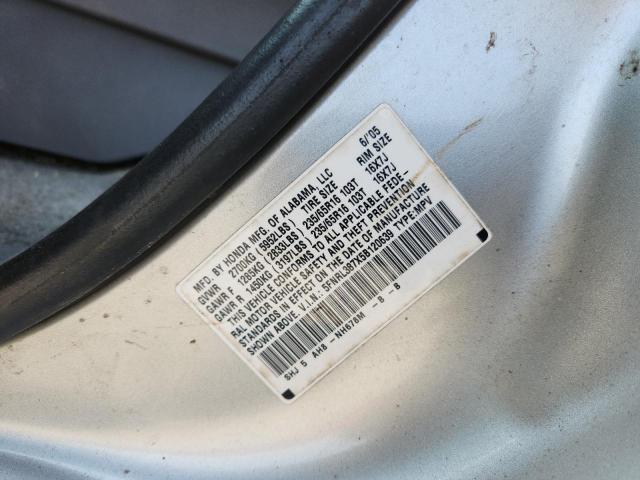 5FNRL387X5B120639 - 2005 HONDA ODYSSEY EXL SILVER photo 13