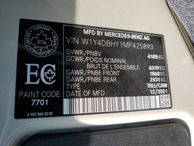W1Y4DBHY1MP425893 - 2021 MERCEDES-BENZ SPRINTER 2500 BEIGE photo 13