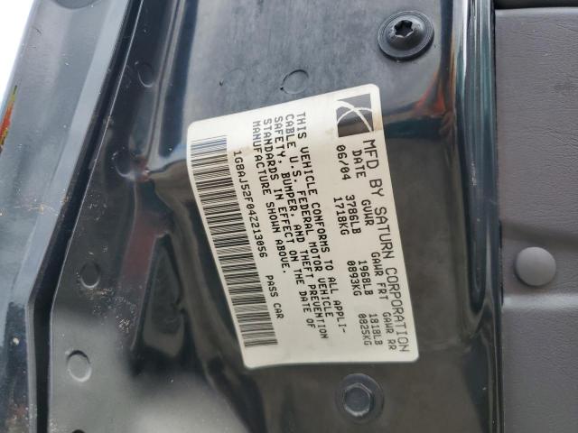 1G8AJ52F04Z213056 - 2004 SATURN ION LEVEL 2 BLACK photo 13