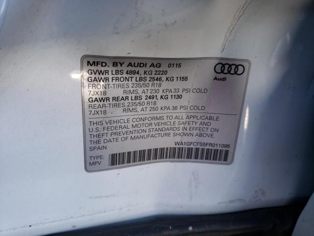 WA1GFCFS5FR011095 - 2015 AUDI Q3 PRESTIGE WHITE photo 13