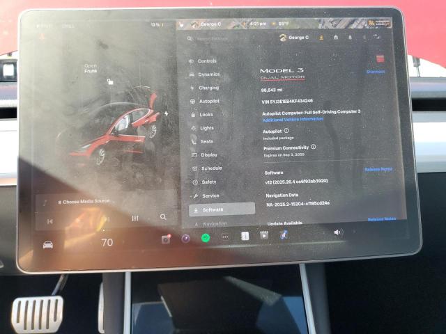 5YJ3E1EB4KF434246 - 2019 TESLA MODEL 3 Qırmızı foto 9