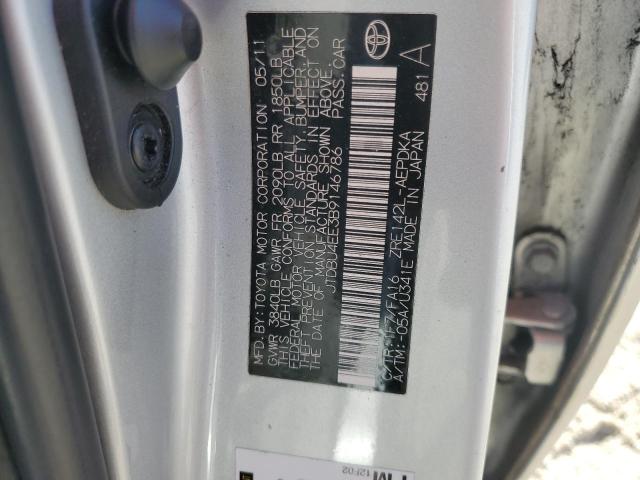 JTDBU4EE3B9146786 - 2011 TOYOTA COROLLA BASE Серебристый фото 13