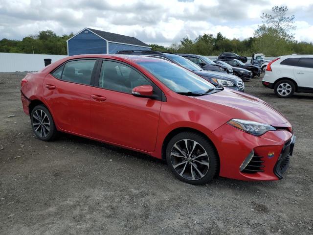 2T1BURHE7HC917150 - 2017 TOYOTA COROLLA L RED photo 4