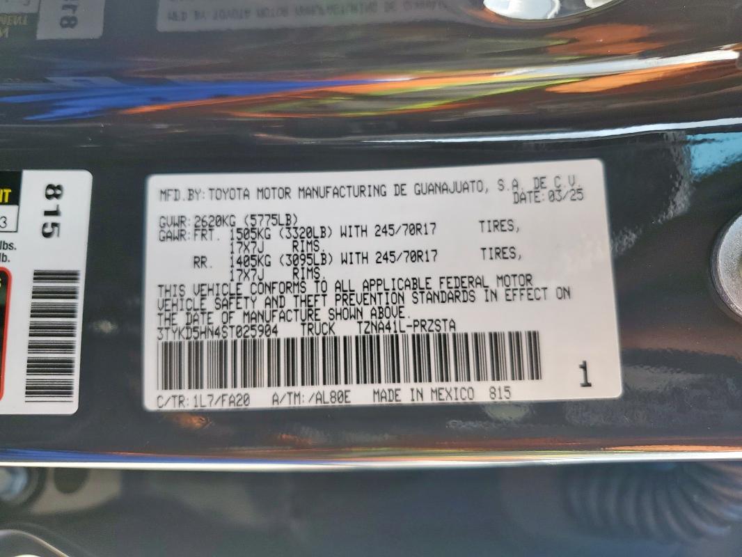 3TYKD5HN4ST025904 - 2025 TOYOTA TACOMA DOUBLE CAB Сұр фото 12