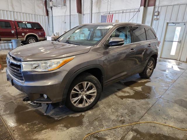 5TDJKRFH7ES044713 - 2014 TOYOTA HIGHLANDER XLE GRAY photo 1