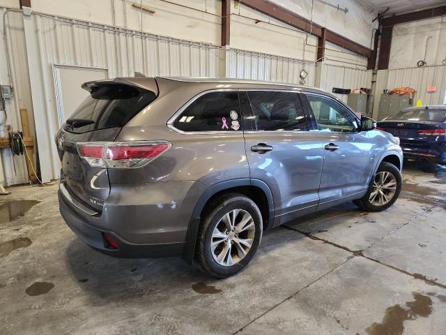 5TDJKRFH7ES044713 - 2014 TOYOTA HIGHLANDER XLE GRAY photo 3