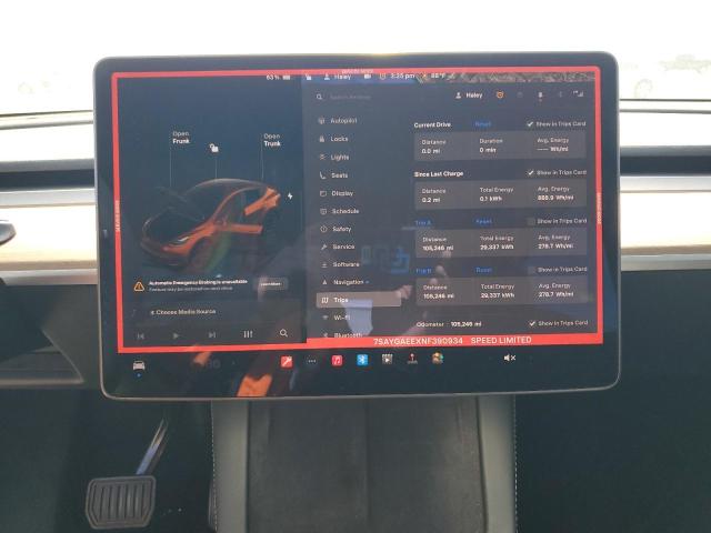 7SAYGAEEXNF390934 - 2022 TESLA MODEL Y 黑色 照片 9